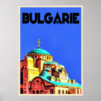 Vintage affisch i Bulgarien