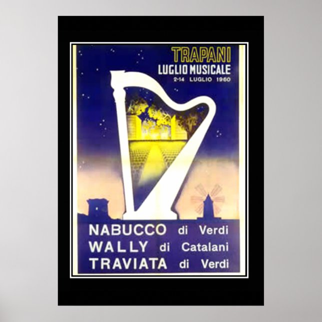 Vintage affisch Italienska opera (Framsidan)