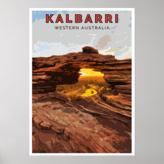 Vintage affisch-Kalbarri, Westerna Australien Poster