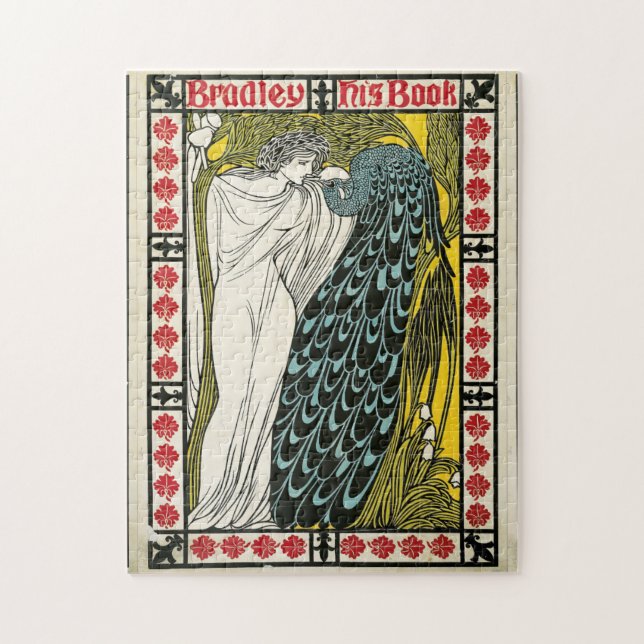 Vintage affisch:Peacock:Kvinna-pussel Pussel (Vertikal)