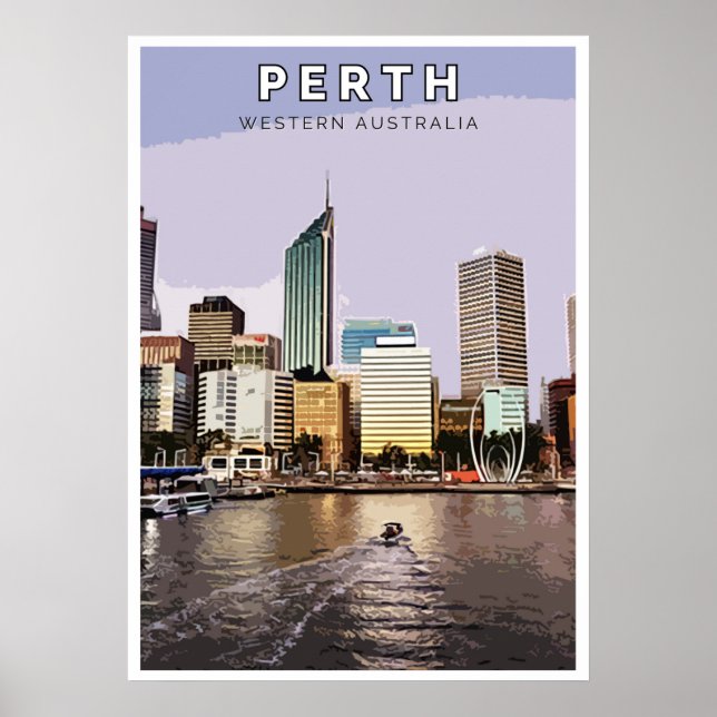 Vintage affisch - Perth, Westerna Australien (Framsidan)
