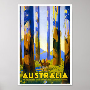 Vintage Affisch Print Au