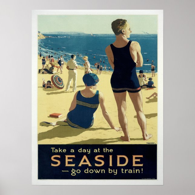 Vintage affisch - Seaside (Framsidan)