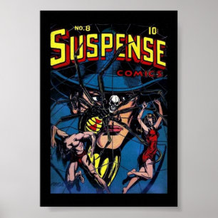 Vintage Affisch Serietidningsomslag Suspense