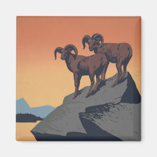 Vintage affisch som främjar resor till Parker Magnet