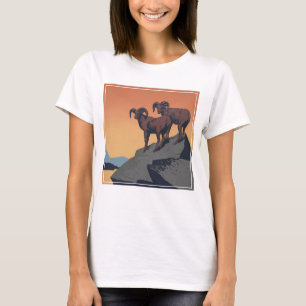 Vintage affisch som främjar resor till Parker T Shirt