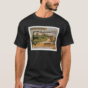 Vintage affisch Steam Tåg T Shirt