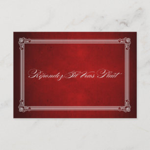Vintage affisch Stil Red & Silver Meal Choal OSA Kort