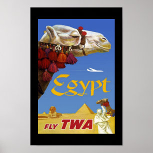 Vintage affisch Travel Egypten