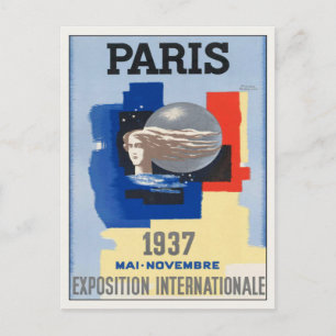 Vintage affisch vykort Skriv ut från Paris, Frankr
