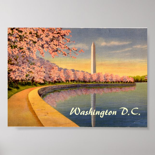 Vintage affisch, Washington DC Poster (Framsidan)
