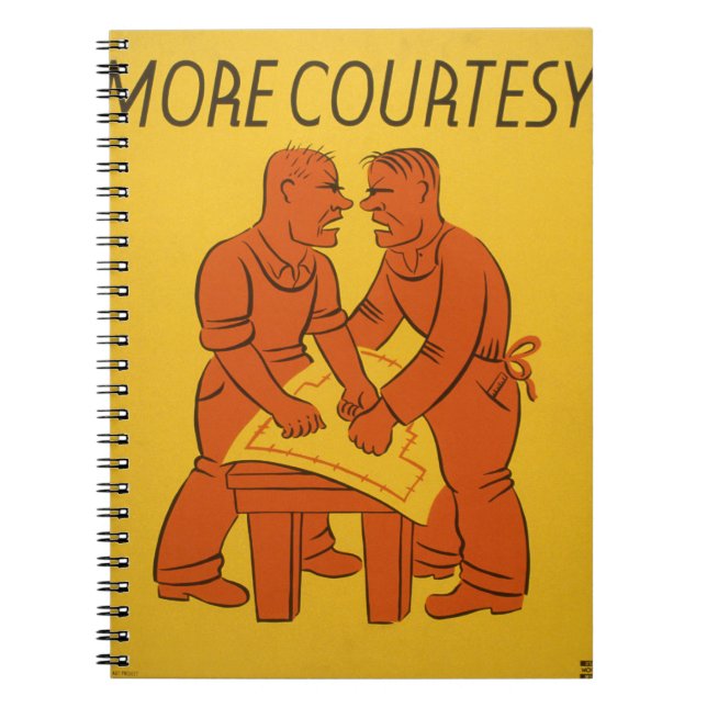 Vintage affischkonst mer artighet anteckningsbok (Framsidan)