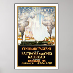 Vintage affischtryck Baltimore Railroad Poster