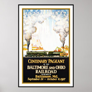 Vintage affischtryck Baltimore Railroad Stor Poster