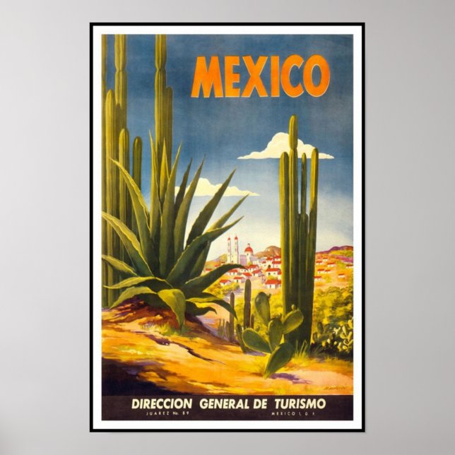 Vintage Affischtryck Mexiko Poster (Framsidan)
