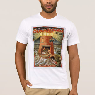 Vintage affischutslagsplats "lycklig huligan ", tee shirt