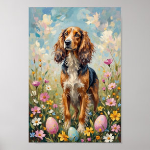 Vintage Afghan Hound Påskäng Konst Poster