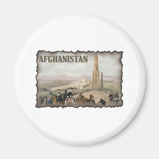 Vintage Afghanistan Magnet (Framsidan)