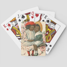 Vintage African American Girls Casinokort