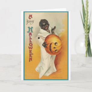 Vintage African American Halloween Kort