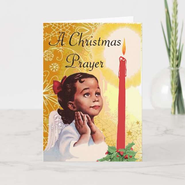 Vintage African American julcard Helgkort (Framsida)