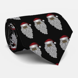 Vintage African American Santa on Black Neck Tie Slips