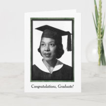 Vintage African American Studenten Card