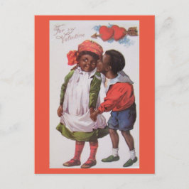 Vintage African American Valentine vycard Vykort