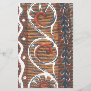 Vintage African Motif Art Print Brevpapper