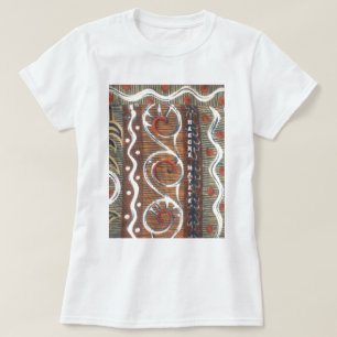 Vintage African Motif Art Print Tee Shirt