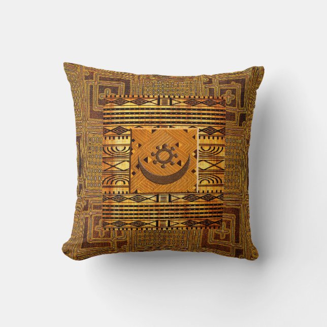 Vintage African Motif Kudde (Framsida)