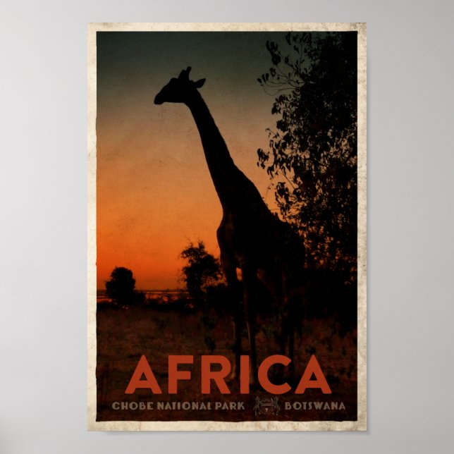Vintage African Safari Travel Poster (Framsidan)