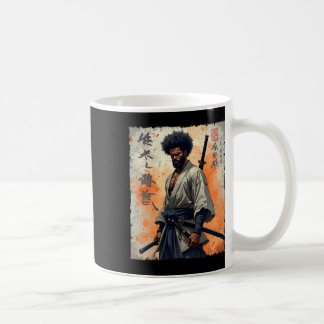 Vintage African Samurai Afro American Bushido Warr Kaffemugg