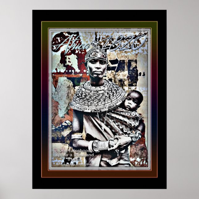 Vintage Afrika 1820 Poster (Framsidan)