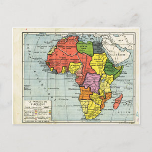 Vintage, Afrika, 1900, Karta Vykort