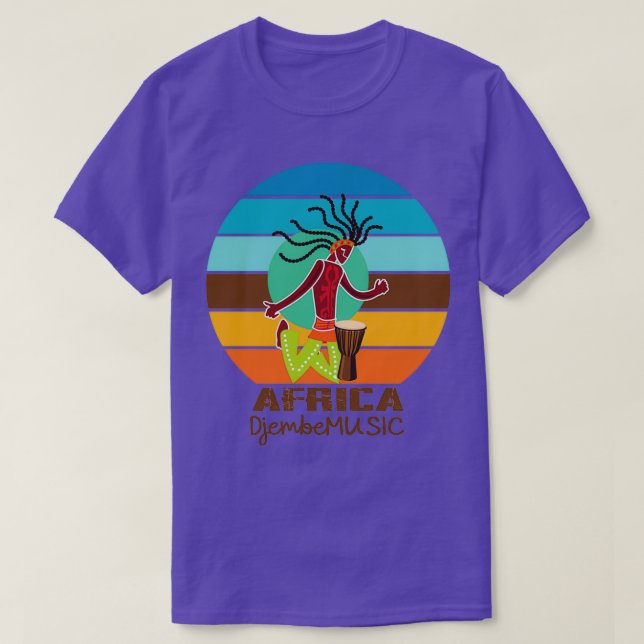 vintage AFRIKA DJEMBE MUSIC T Shirt (Design framsida)
