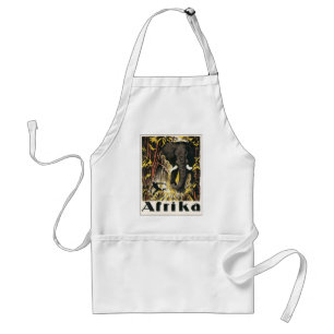 Vintage Afrika-resaaffisch, Afrikansk elefant Förkläde