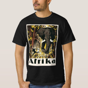 Vintage Afrika-resaaffisch, Afrikansk elefant T Shirt