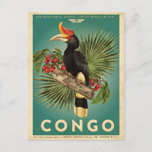 Vintage Afrika Resevykort Vykort