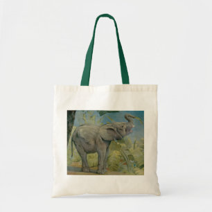Vintage afrikansk elefant i djungeln, EJ Detmold Tygkasse