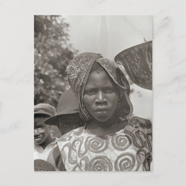 Vintage Afrikansk flicka Vykort (Framsida)