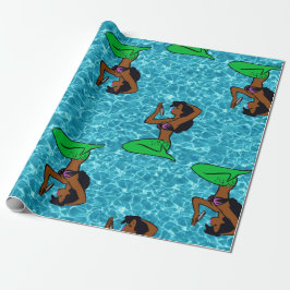 vintage afrikansk sjöjungfru havsvatten presentpapper