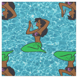 vintage afrikansk sjöjungfru havsvatten tyg