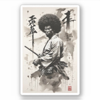 Vintage Afro Samurai Klistermärken
