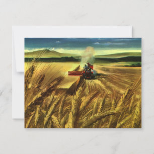 Vintage Agricultural Farm Business, Wheat Farming