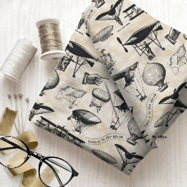 Vintage Aircraft Sepia ID913 Tyg