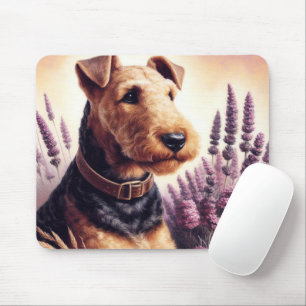 Vintage Airedale Terrier Painting Musmatta