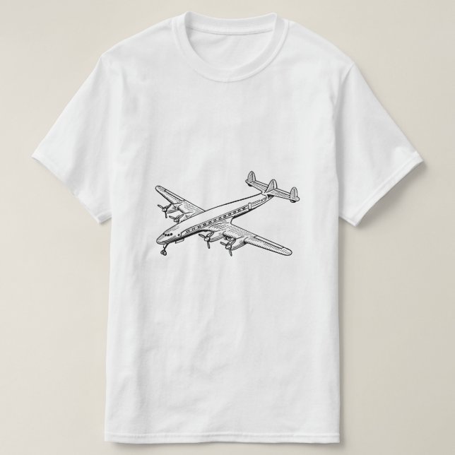 Vintage Airliner T Shirt (Design framsida)