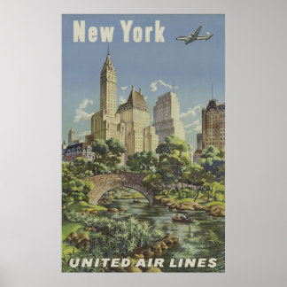 Vintage Airlines Annons Poster