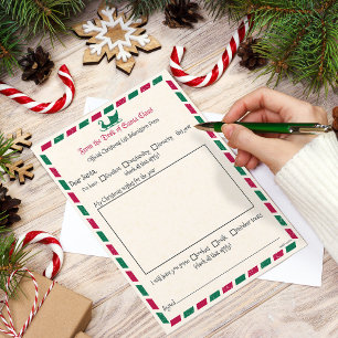 Vintage Airmail jul Brev till Santa